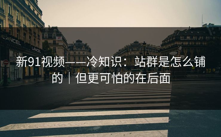 新91视频——冷知识:站群是怎么铺的|但更可怕的在后面 新91视频——冷知识:站群是怎么铺的|但更可怕的在后面