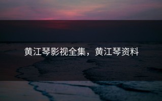 黄江琴影视全集，黄江琴资料