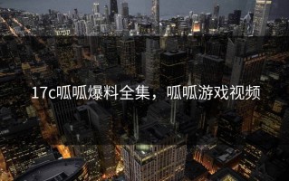 17c呱呱爆料全集，呱呱游戏视频